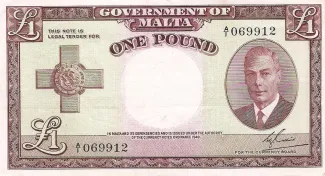 Malta 1 Pound, 1951 image