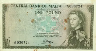 Malta 1 Pound, 1969 image