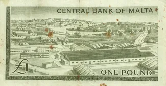 Malta 1 Pound, 1967 reverse