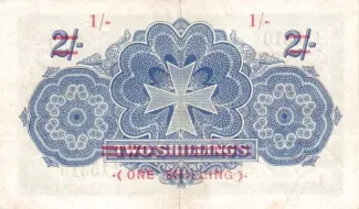 Malta 1 Shilling, 1942-1943 reverse