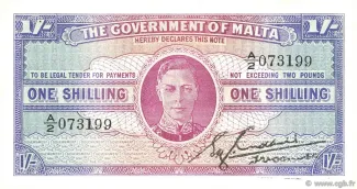 Malta 1 Shilling, 1943 image