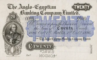 Malta 20 Pounds, 1886 image