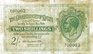 Malta 2 Shillings, 1918 image