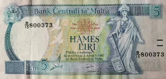 Malta 5 Liri, 1989 image