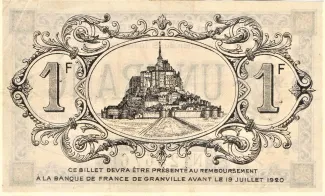 Manche, Department of 1 Franc, 1915 reverse