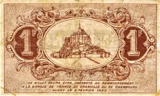 Manche, Department of 1 Franc, 1920 reverse