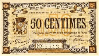 Manche, Department of 50 Centimes, 1915 image