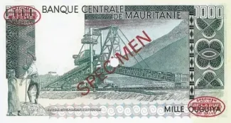 Mauritania 1.000 Ouguiya, 1975-1977 reverse
