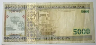 Mauritania 5.000 Ouguiya, 2009 reverse