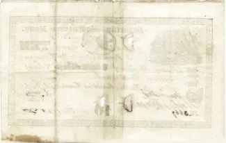 Mauritius 10 Dollars, 1838 reverse