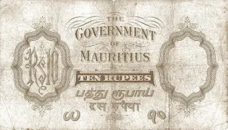 Mauritius 10 Rupees - George VI, 1937 reverse