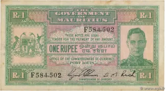 Mauritius 1 Rupee, 1940 image