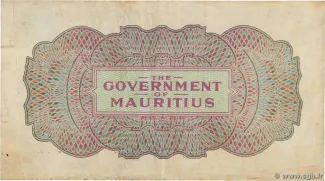 Mauritius 1 Rupee, 1940 reverse