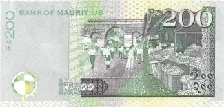 Mauritius 200 Rupees, 2010-2023 reverse