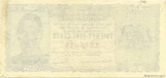 Mauritius 25 Cents, 1940 reverse