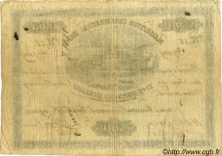 Mauritius 500 Dollars, 1839 reverse