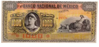 Mexican States 1.000 Pesos, 1885-1913 obverse