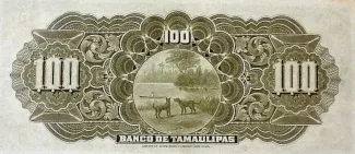 Mexican States 100 Pesos  1914, 1902-1914 reverse