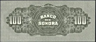 Mexican States 100 Pesos, 1898-1911 reverse