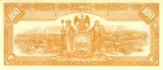 Mexican States 100 Pesos, 1915 reverse