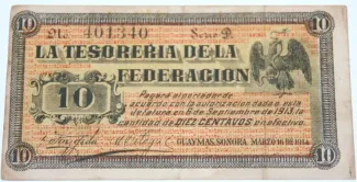 Mexican States 10 Centavos, 1914 image