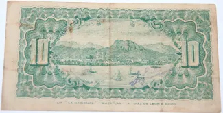 Mexican States 10 Centavos, 1914 reverse