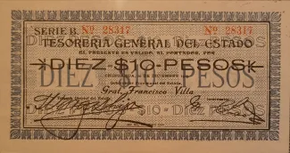 Mexican States 10 Pesos  1913, 1913 image