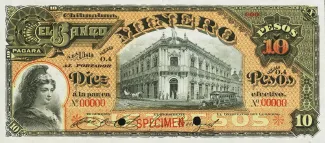 Mexican States 10 Pesos, 1914 image