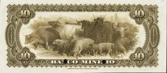 Mexican States 10 Pesos, 1888-1914 reverse