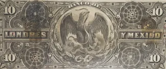 Mexican States 10 Pesos, 1889-1913 reverse