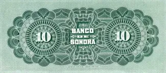 Mexican States 10 Pesos, 1899-1911 reverse