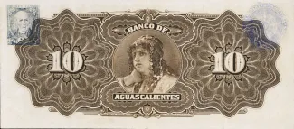 Mexican States 10 Pesos, 1902-1910 reverse