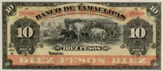 Mexican States 10 Pesos, 1902-1914 obverse