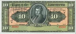 Mexican States 10 Pesos, 1914 image