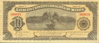 Mexican States 10 Pesos, 1914 image