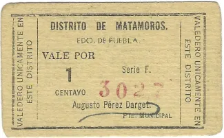 Mexican States 1 Centavo, 1915 image