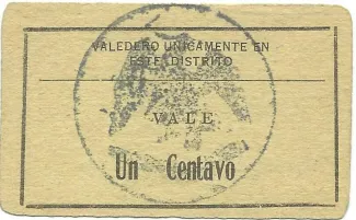 Mexican States 1 Centavo, 1915 reverse