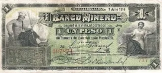 Mexican States 1 Peso, 1914 image