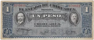 Mexican States 1 Peso, 1914 image