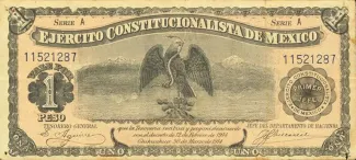 Mexican States 1 Peso, 1914 image