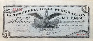 Mexican States 1 Peso, 1914 image