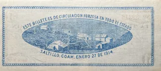 Mexican States 1 Peso, 1914 reverse
