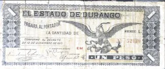 Mexican States 1 Peso, 1914 image
