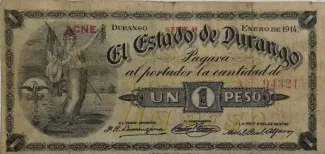Mexican States 1 Peso, 1914 image