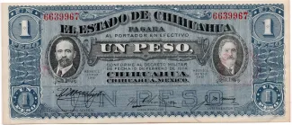 Mexican States 1 Peso, 1915 image