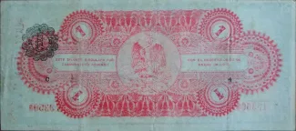Mexican States 1 Peso, 1915 reverse