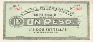 Mexican States 1 Peso, 1915 image