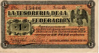 Mexican States 1 Pesos, 1914 image