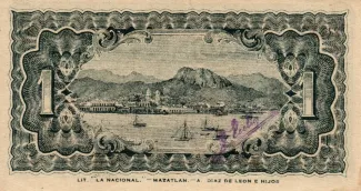 Mexican States 1 Pesos, 1914 reverse