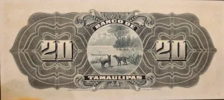 Mexican States 20 Pesos, 1902-1914 reverse